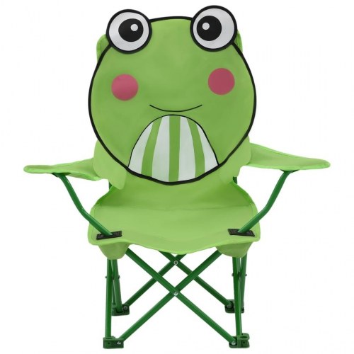 Børnestole til haven 2 stk. stof grøn