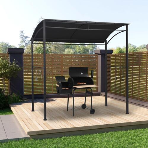 Grillpavillon 215x150x220 cm stål antracitgrå