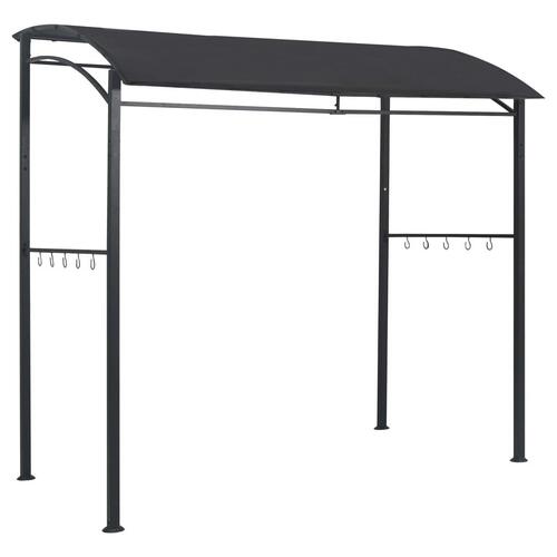 Grillpavillon 215x150x220 cm stål antracitgrå