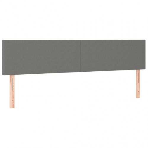 Kontinentalseng med madras 180x200 cm - stof, mørkegrå