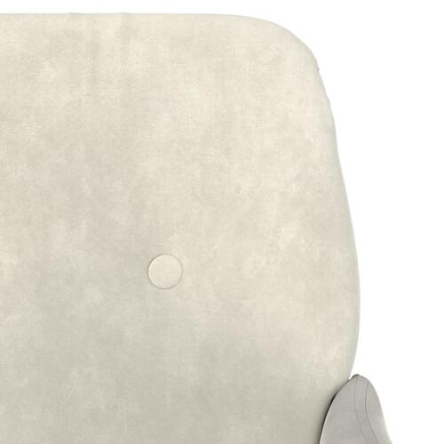 Bænk 108x79x79 cm velour cremefarvet