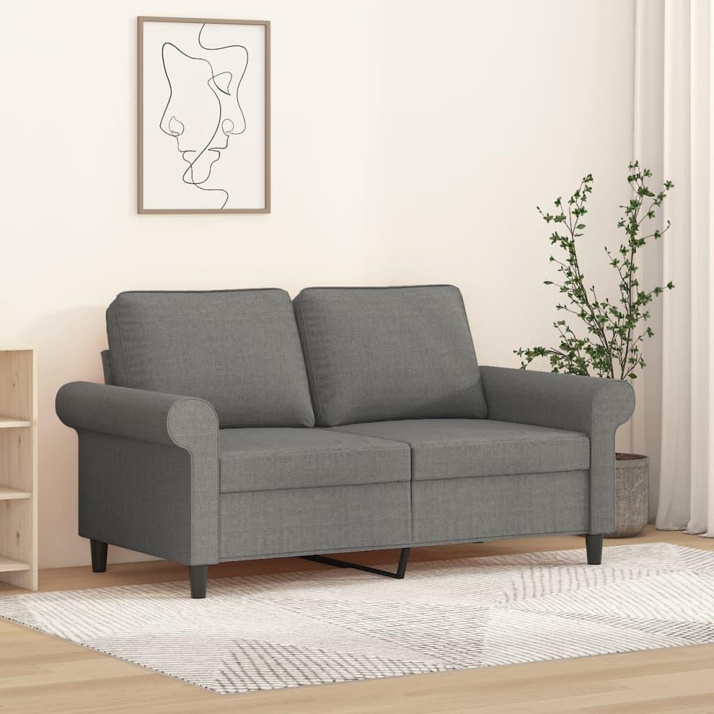 2-personers sofa 120 cm stof mørkegrå