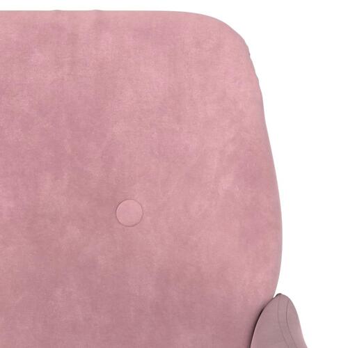 Bænk 108x79x79 cm velour lyserød