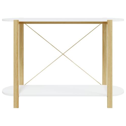 Konsolbord 110x38x75 cm konstrueret træ hvid