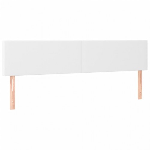 Kontinentalseng med madras 200x200 cm i hvidt kunstlæder