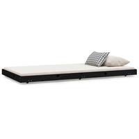 Sengeramme 100x200 cm massivt fyrretræ sort
