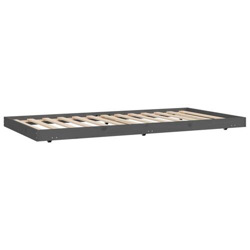 Sengeramme 100x200 cm massivt fyrretræ grå