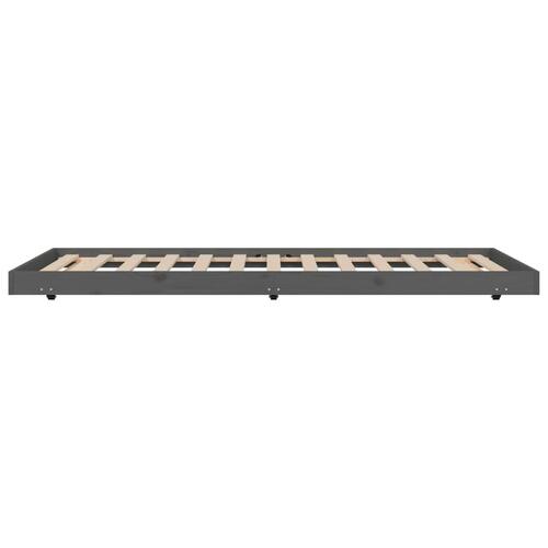 Sengeramme 100x200 cm massivt fyrretræ grå