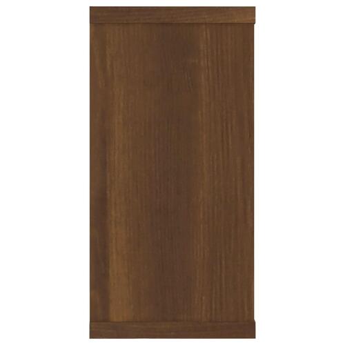Væghylder 2 stk. 100x15x30 cm konstrueret træ brun egetræ