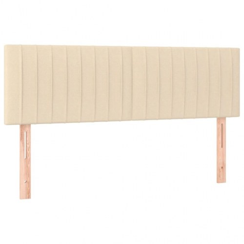 Kontinentalseng med madras 140×200 cm - stof, cremefarvet