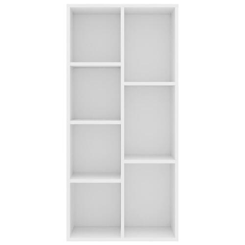 Bogreol 50x25x106 cm konstrueret træ hvid