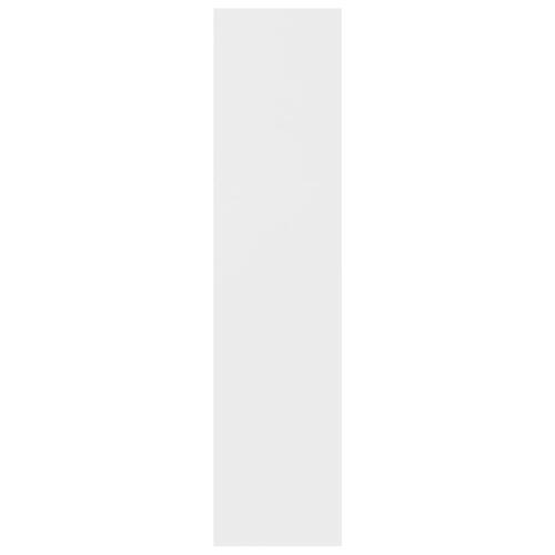 Bogreol 50x25x106 cm konstrueret træ hvid