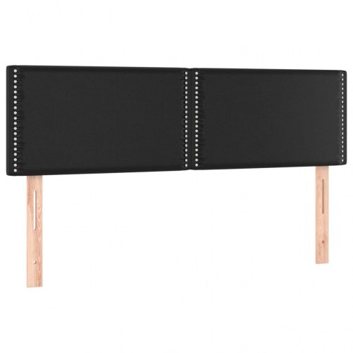 Kontinentalseng med madras 140x190 cm i kunstlæder - sort