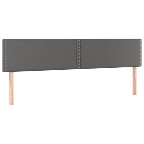 Kontinentalseng 160x200 cm kunstlæder grå