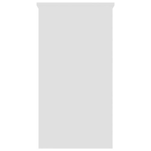 Skrivebord 80x40x75 cm konstrueret træ hvid