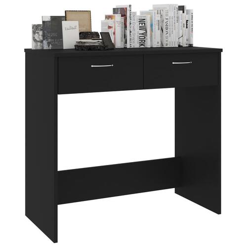 Skrivebord 80x40x75 cm konstrueret træ sort