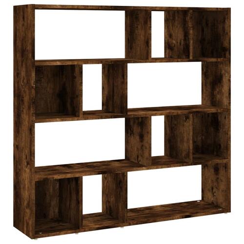 Bogreol/rumdeler 105x24x102 cm røget egetræsfarve