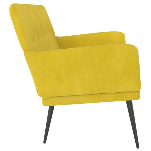 Bænk 108x79x79 cm velour gul