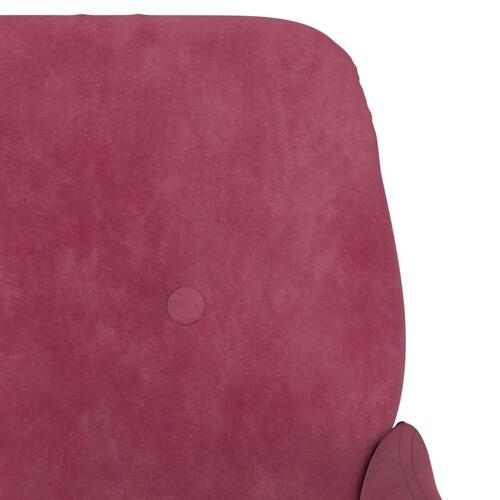 Bænk 108x79x79 cm velour vinrød