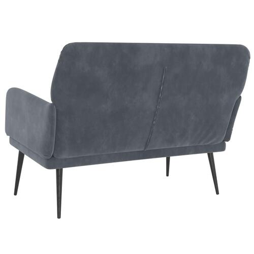Bænk 108x79x79 cm velour mørkegrå