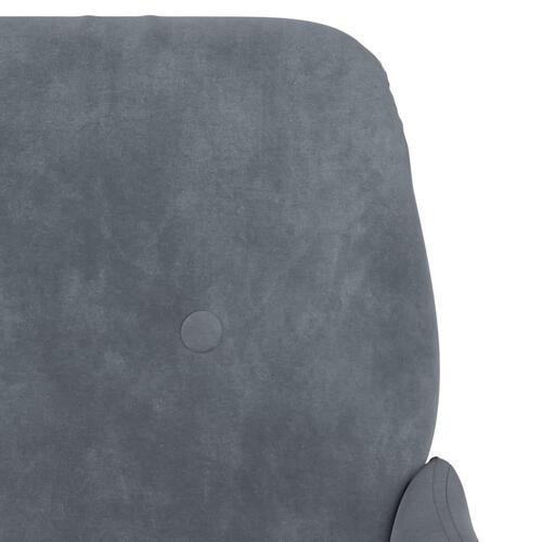 Bænk 108x79x79 cm velour mørkegrå