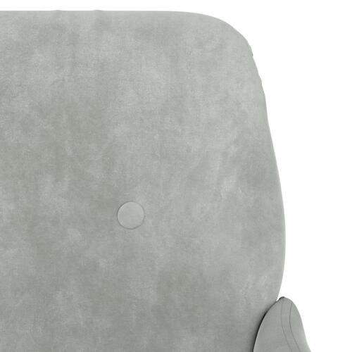 Bænk 108x79x79 cm velour lysegrå