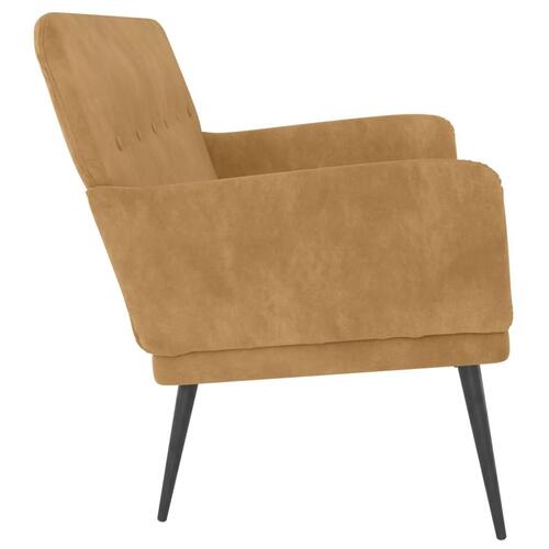 Bænk 108x79x79 cm velour brun