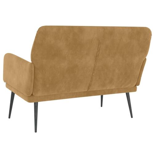 Bænk 108x79x79 cm velour brun