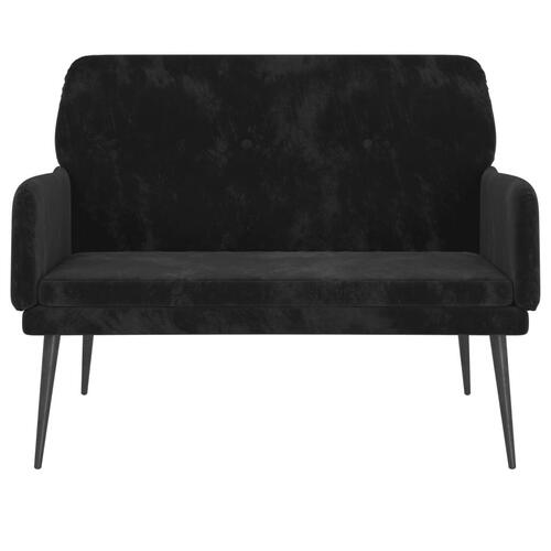 Bænk 108x79x79 cm velour sort