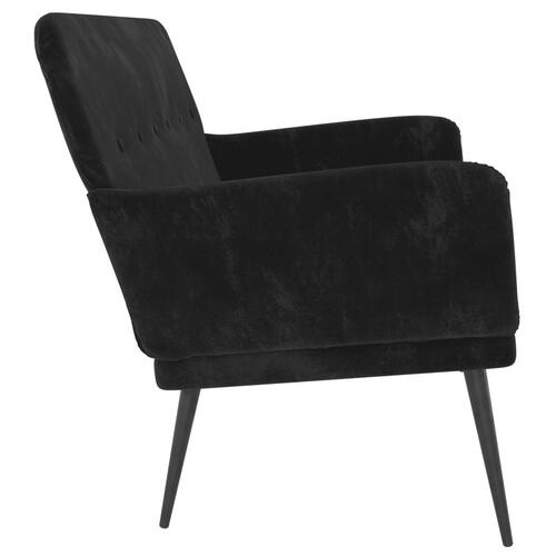Bænk 108x79x79 cm velour sort