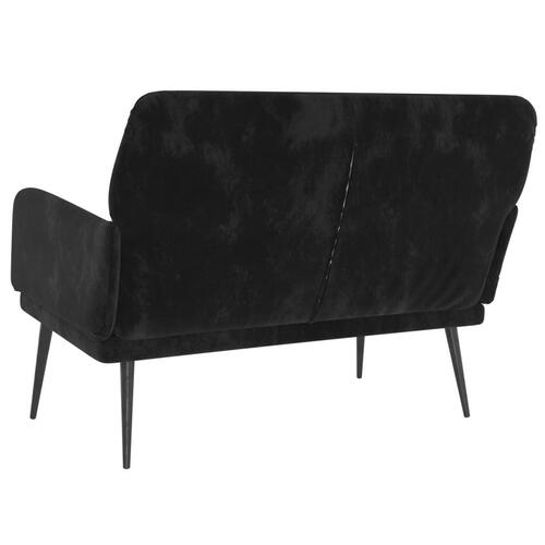 Bænk 108x79x79 cm velour sort