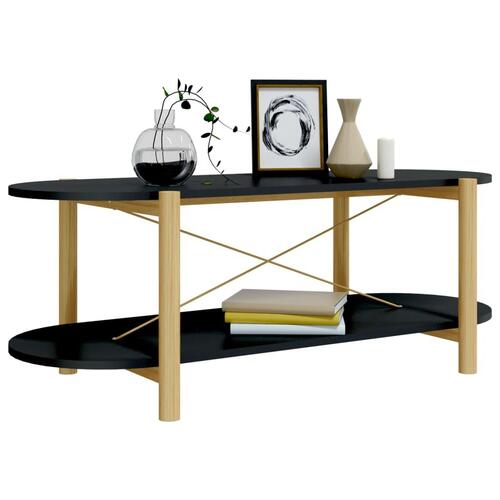 Sofabord 110x48x40 cm konstrueret træ sort