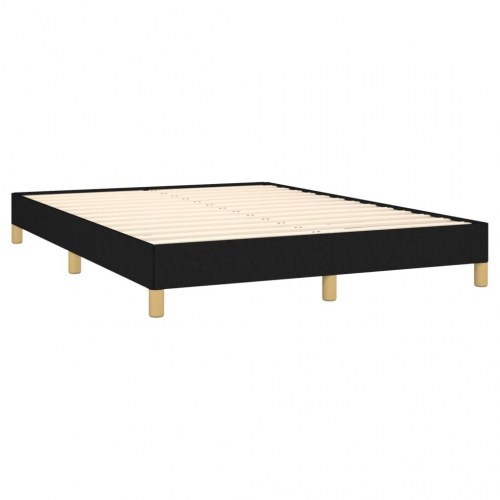 Kontinentalseng med madras 140×200 cm - stof, sort
