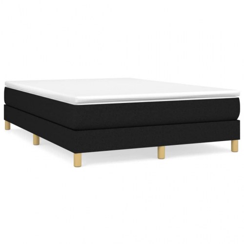 Kontinentalseng med madras 140×200 cm - stof, sort
