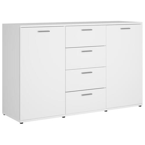 Skænk 120x35,5x75 cm konstrueret træ hvid