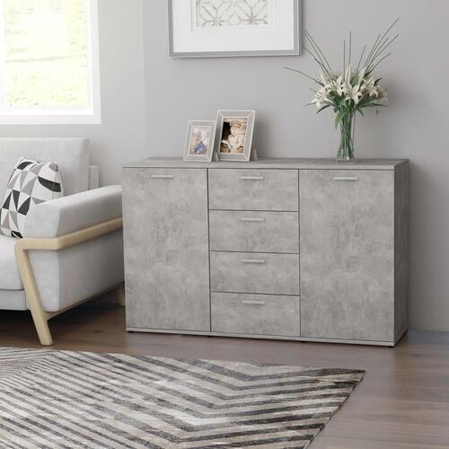 Skænk 120x35,5x75 cm konstrueret træ betongrå