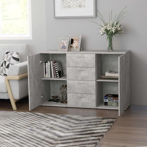 Skænk 120x35,5x75 cm konstrueret træ betongrå