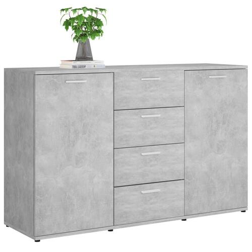 Skænk 120x35,5x75 cm konstrueret træ betongrå