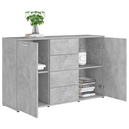 Skænk 120x35,5x75 cm konstrueret træ betongrå