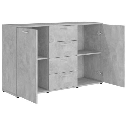 Skænk 120x35,5x75 cm konstrueret træ betongrå