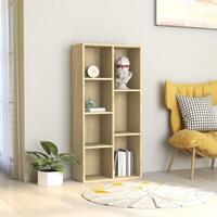 Bogreol 50x25x106 cm konstrueret træ sonoma-eg