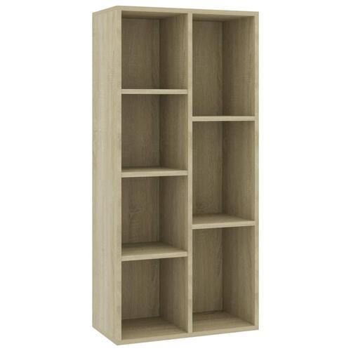Bogreol 50x25x106 cm konstrueret træ sonoma-eg