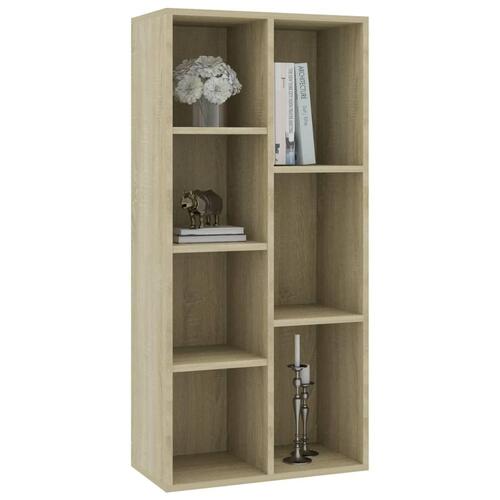 Bogreol 50x25x106 cm konstrueret træ sonoma-eg