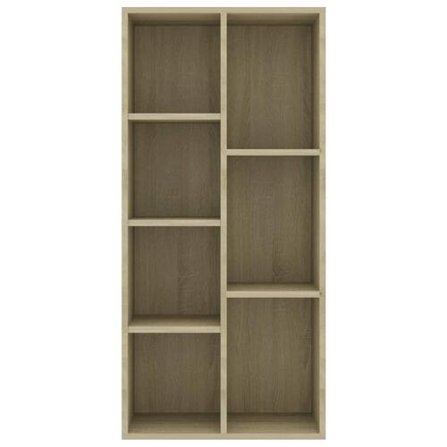 Bogreol 50x25x106 cm konstrueret træ sonoma-eg