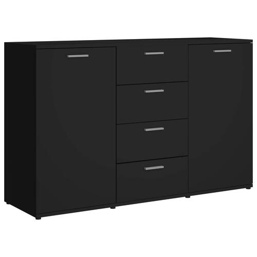 Skænk 120x35,5x75 cm spånplade sort