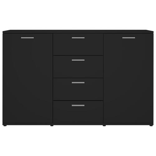 Skænk 120x35,5x75 cm spånplade sort