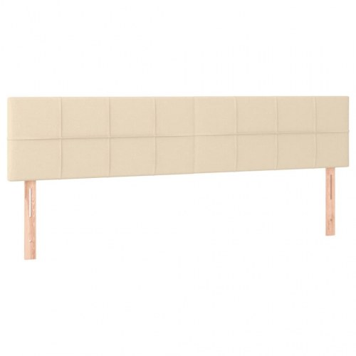 Kontinentalseng med madras 180×200 cm - stof, cremefarvet