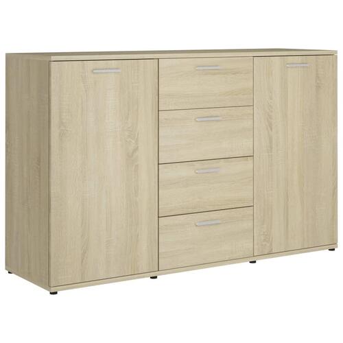 Skænk 120x35,5x75 cm konstrueret træ sonoma-eg