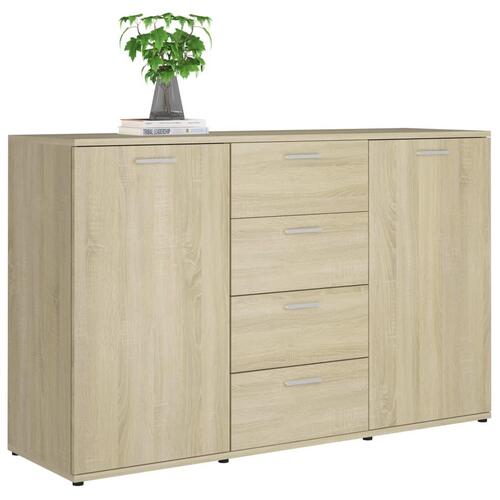 Skænk 120x35,5x75 cm konstrueret træ sonoma-eg