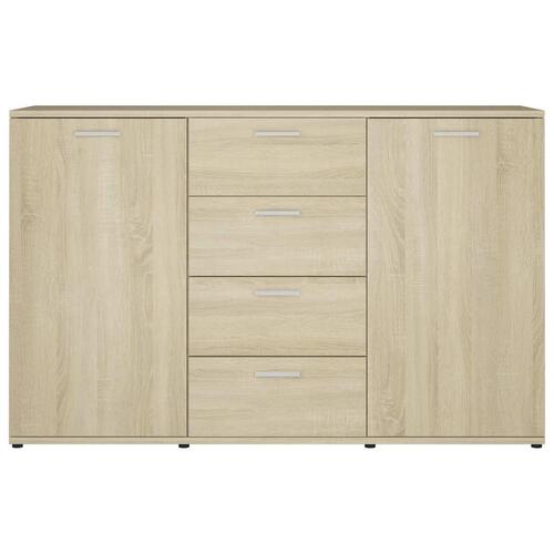Skænk 120x35,5x75 cm konstrueret træ sonoma-eg